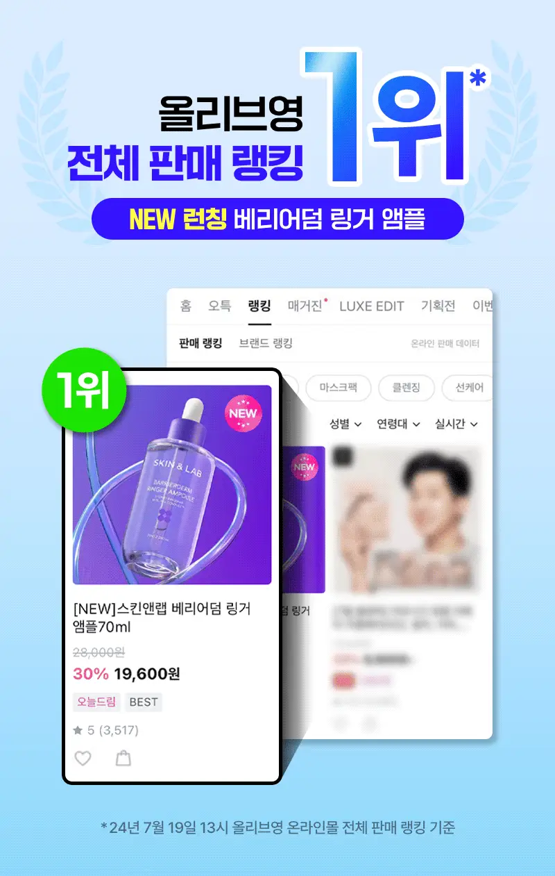 [올영단독] 스킨앤랩 베리어덤 링거 앰플70ml(+70ml) 더블기획 상세페이지 2